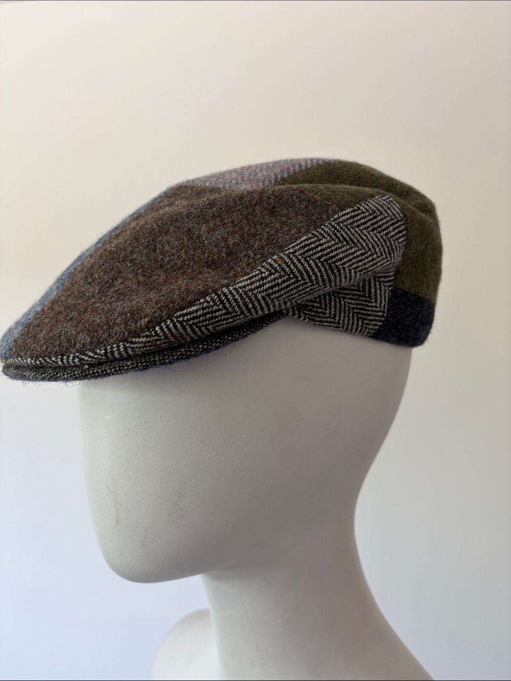 Jonathan Richard Newsboy Hat Ivy Flat Cap Ireland Patchwork Tweed Wool